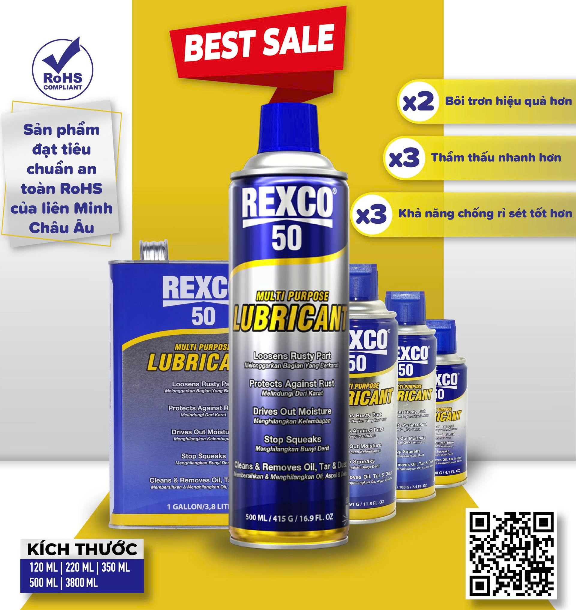 Dung dịch vệ sinh và bôi trơn chống rỉ sét đa năng